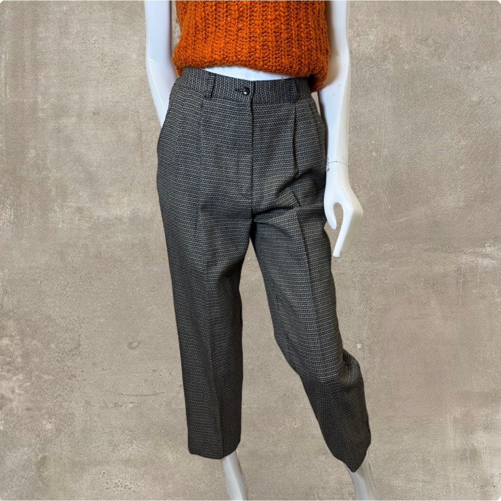 Vintage 90s Made in USA High Waisted Tapered Trousers Tailored Pleated Slacks 4